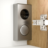 Badezimmer Spiegelschrank 2-türig LED-Lampe 60 cm Eiche