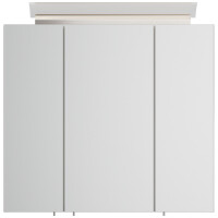 Badezimmer Spiegelschrank 3-türig LED-Lampe 70 cm Wei&s