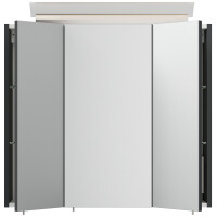 Badezimmer Spiegelschrank 3-türig LED-Lampe 70 cm Grafi