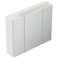 Badezimmer Spiegelschrank 3-türig LED-Lampe 75 cm Wei&s
