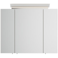 Badezimmer Spiegelschrank 3-türig LED-Lampe 80 cm Wei&s