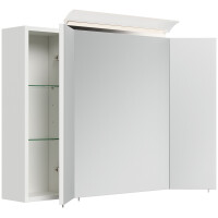 Badezimmer Spiegelschrank 3-türig LED-Lampe 90 cm...