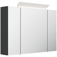 Badezimmer Spiegelschrank 3-türig LED-Lampe 90...