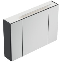 Badezimmer Spiegelschrank 3-türig LED-Lampe 90 cm Grafi