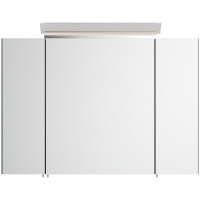 Badezimmer Spiegelschrank 3-türig LED-Lampe 90 cm Grafi