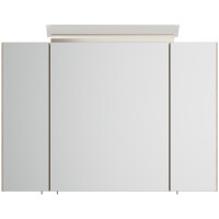 Badezimmer Spiegelschrank 3-türig LED-Lampe 90 cm Eiche