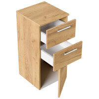 Badezimmer Midischrank Eiche Gold 75cm 4