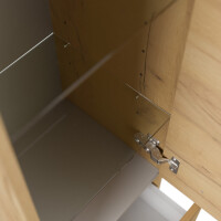 Badezimmer Hochschrank 120 cm Eiche Gold 4