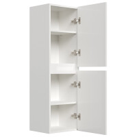 Badezimmer Hochschrank "Limes 112cm" Weiß Ho