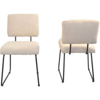 Esszimmerstuhl - Polsterstuhl 2er-Set Beige/Schwarz 3