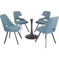 Tischgruppe Essgruppe 5-teilig Wei&szlig;...