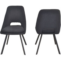 Tischgruppe Essgruppe 5-teilig Weiß Marmoroptik/Schwar