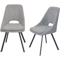 Tischgruppe Essgruppe 5-teilig Eiche-NB/Grau 6