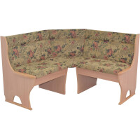 Truhen - Eckbank, Buche-NB/Stoff Braun, 125x125cm 4