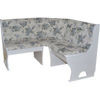 Truhen - Eckbank, Weiß/Stoff Beige gallery