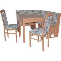 Eckbankgruppe 4-teilig in Buche NB/Beige 3