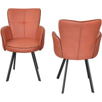 Polsterstuhl - Esszimmerstuhl 2er-Set Schwarz/Terra 3