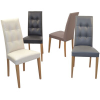 Polsterstuhl - Esszimmerstuhl 2er-Set Eiche-Beige 6