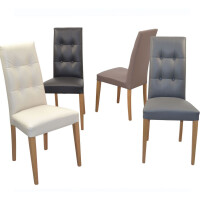 Polsterstuhl - Esszimmerstuhl 2er-Set Eiche-Beige 7