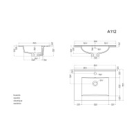 Badmöbelset 2-teilig "Limes 60" Eiche Gold 7