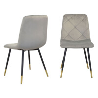 Esszimmer - Tischgruppe 5-teilig Grau 5