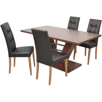 Polsterstuhl - Esszimmerstuhl 2er-Set Eiche-Schwarz 7