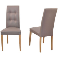 Polsterstuhl - Esszimmerstuhl 2er-Set Eiche-Braun 5