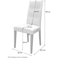 Polsterstuhl - Esszimmerstuhl 2er-Set Eiche-Braun 7