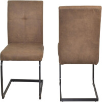 Tischgruppe Essgruppe 5-teilig, Eiche/Schwarz/Braun 3