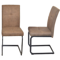 Tischgruppe Essgruppe 5-teilig, Eiche/Schwarz/Braun 4