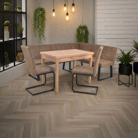 Eckbankgruppe 4-teilig (Kurzer Schenkel Rechts) 150x190cm Sc