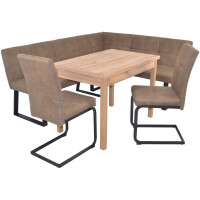 Eckbankgruppe 4-teilig (Kurzer Schenkel Rechts) 150x190cm Sc