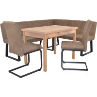Eckbankgruppe 4-teilig (Kurzer Schenkel Rechts) 150x190cm Sc