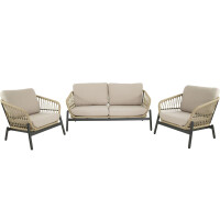 Lesli Living Lounge-Set ZAVI BEIGE ohne Tisch 3