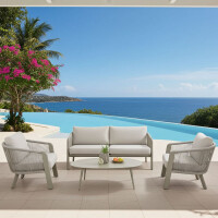 Lesli Living Lounge-Set Tanora Taupe/Beige 5