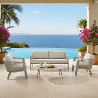 Lesli Living Lounge-Set Tanora Taupe/Beige 6