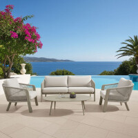 Lesli Living Lounge-Set Tanora Taupe/Beige 7