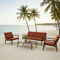 Lesli Living Lounge-Set Harper Terra Anthrazit/Terracotta 3