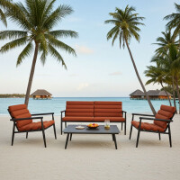 Lesli Living Lounge-Set Harper Terra Anthrazit/Terracotta 4