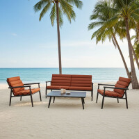Lesli Living Lounge-Set Harper Terra Anthrazit/Terracotta 5