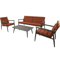 Lesli Living Lounge-Set Harper Terra Anthrazit/Terracotta 7