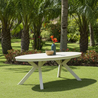 Lesli Living DINING-Loungetisch DAVOS CREMA oval 7