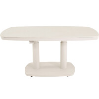 Lesli Living Hub-Loungetisch Geneva Crema, Dänisch-oval