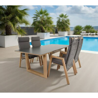 Lesli Living 5-teilig Dining-Set Sitzgruppe in Holzoptik 3