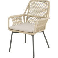 Lesli Living Stapelstuhl Silas Beige im 4er-Set Rope beige 3