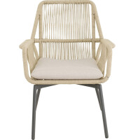 Lesli Living Stapelstuhl Silas Beige im 4er-Set Rope beige 4
