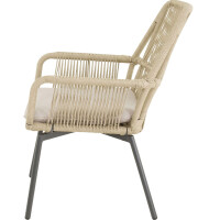 Lesli Living Stapelstuhl Silas Beige im 4er-Set Rope beige 5