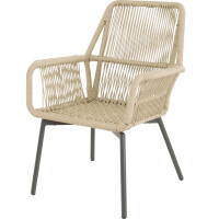 Lesli Living Stapelstuhl Silas Beige im 4er-Set Rope beige 7