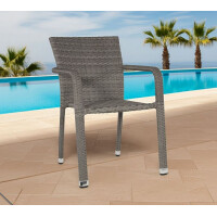 Lesli Living Stapelstuhl SOL grau-braun 3