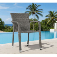 Lesli Living Stapelstuhl SOL grau-braun 4
